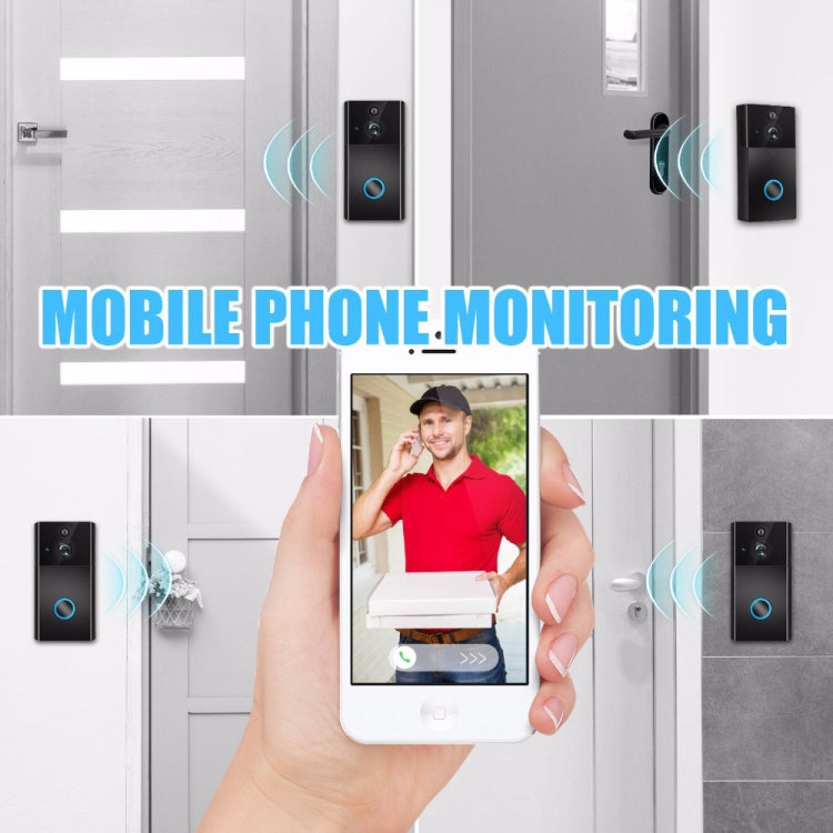 VESAFE HD 720P กล้องรักษาความปลอดภัยสมาร์ท WiFi Video Doorbell Intercom, รองรับการ์ด TF และอินฟราเรด Night Vision & Motion Detection App สำหรับ IOS และ Android, VS-A5 Black, VS-A4 Silver