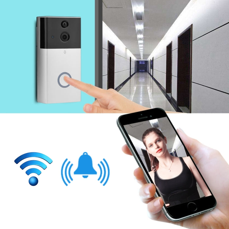 VESAFE HD 720P กล้องรักษาความปลอดภัยสมาร์ท WiFi Video Doorbell Intercom, รองรับการ์ด TF และอินฟราเรด Night Vision & Motion Detection App สำหรับ IOS และ Android, VS-A5 Black, VS-A4 Silver