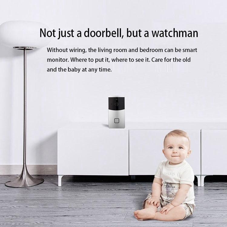 VESAFE Home VS-M2 HD 720P กล้องรักษาความปลอดภัยสมาร์ท WiFi วิดีโอออดอินเตอร์คอม, รองรับการ์ด TF และ Night Vision และแอปตรวจจับ PIR สำหรับ IOS และ Android, VS-M2