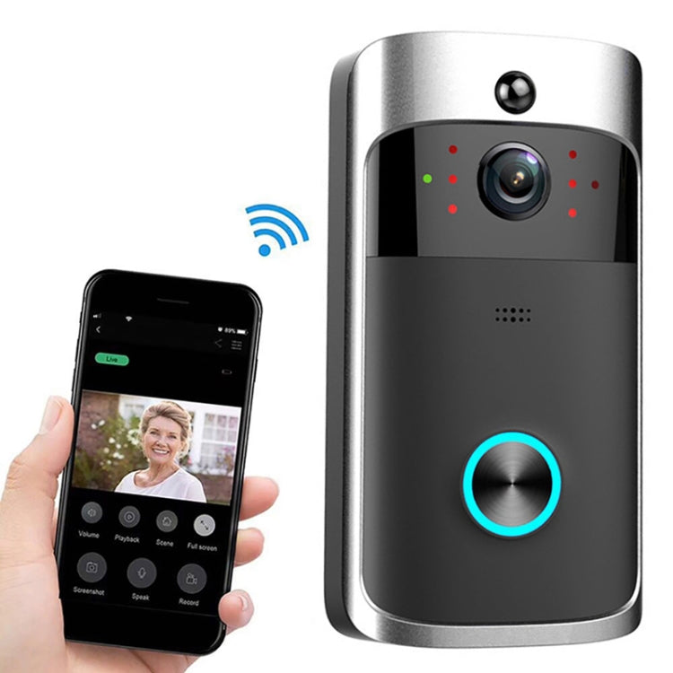 M3 720P Smart WIFI ออดภาพวิดีโอพลังงานต่ำเป็นพิเศษ, รองรับโทรศัพท์มือถือ การตรวจสอบระยะไกล & Night Vision, Without Ding Dong Version
