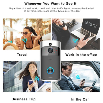 M3 720P Smart WIFI ออดภาพวิดีโอพลังงานต่ำเป็นพิเศษ, รองรับโทรศัพท์มือถือ การตรวจสอบระยะไกล & Night Vision, Without Ding Dong Version