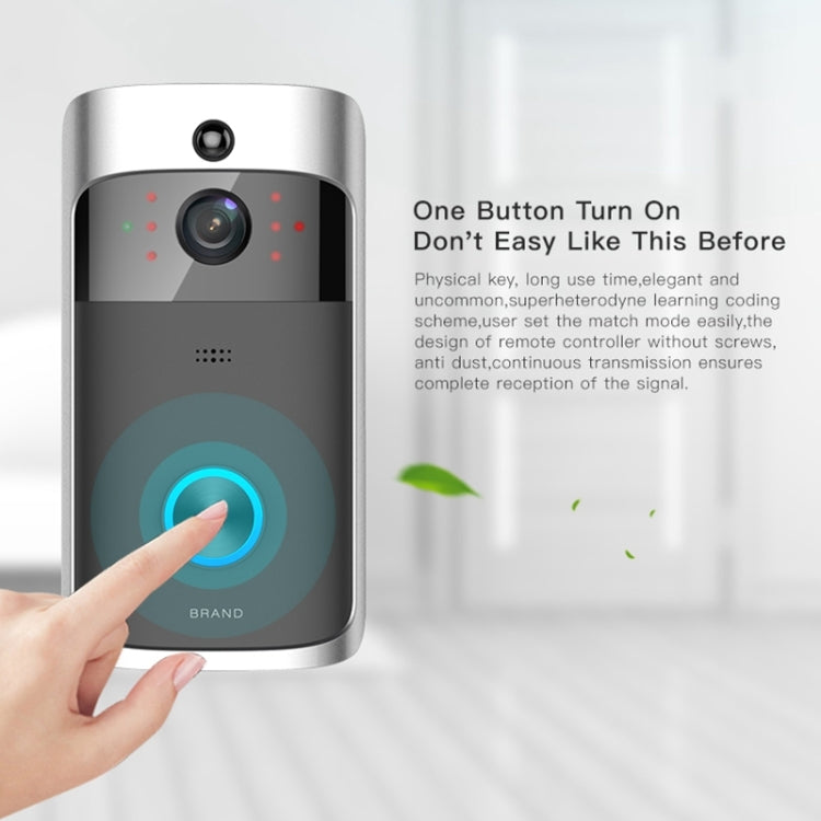 M3 720P Smart WIFI ออดภาพวิดีโอพลังงานต่ำเป็นพิเศษ, รองรับโทรศัพท์มือถือ การตรวจสอบระยะไกล & Night Vision, Without Ding Dong Version