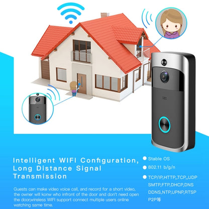 M3 720P Smart WIFI ออดภาพวิดีโอพลังงานต่ำเป็นพิเศษ, รองรับโทรศัพท์มือถือ การตรวจสอบระยะไกล & Night Vision, Without Ding Dong Version