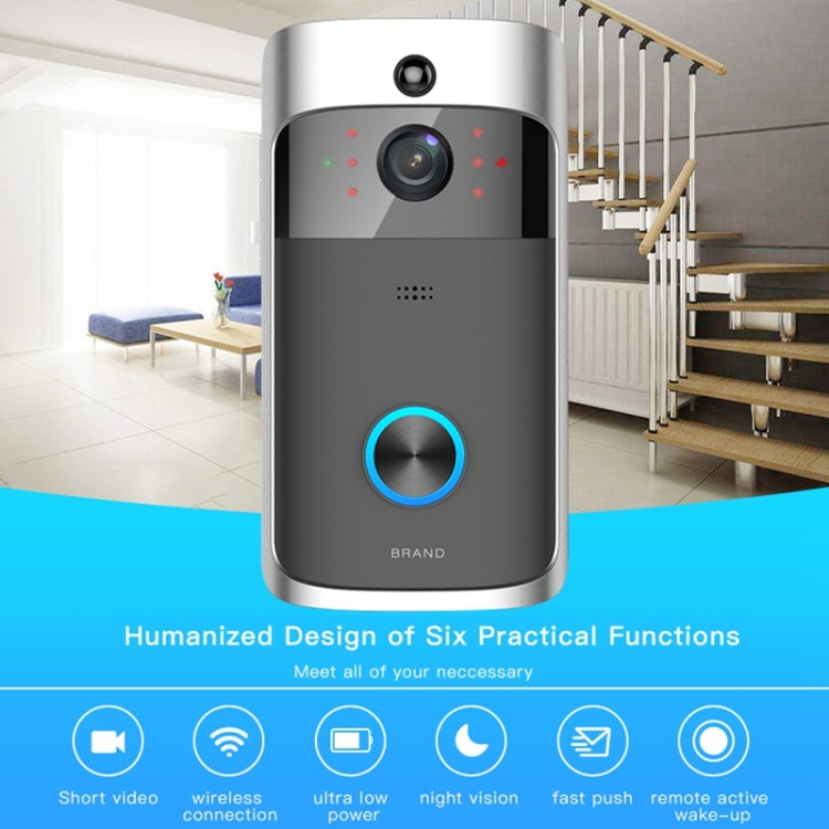 M3 720P Smart WIFI ออดภาพวิดีโอพลังงานต่ำเป็นพิเศษ, รองรับโทรศัพท์มือถือ การตรวจสอบระยะไกล & Night Vision, Without Ding Dong Version
