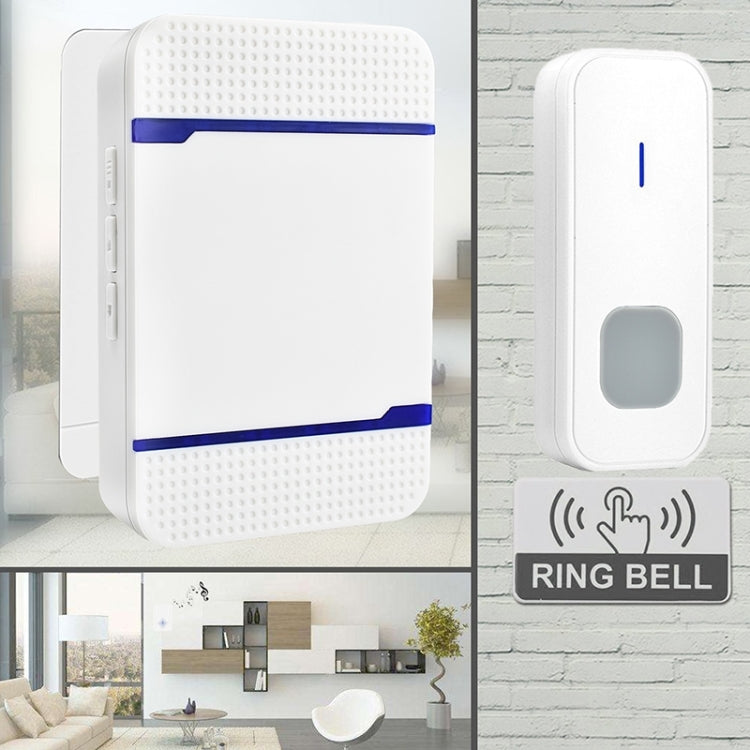 P7 110dB ไร้สาย IP55 กันน้ำใช้พลังงานต่ำเครื่องรับสัญญาณออด WiFi พร้อมไฟกลางคืน, ตัวเลือกเพลง 53 รายการ, ระยะรับ: 300 ม., N15K-1T1-B White, N15K-1T1-B Black