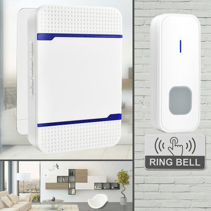 P7 110dB ไร้สาย IP55 กันน้ำใช้พลังงานต่ำเครื่องรับสัญญาณออด WiFi พร้อมไฟกลางคืน, ตัวเลือกเพลง 53 รายการ, ระยะรับ: 300 ม., N15K-1T1-B White, N15K-1T1-B Black