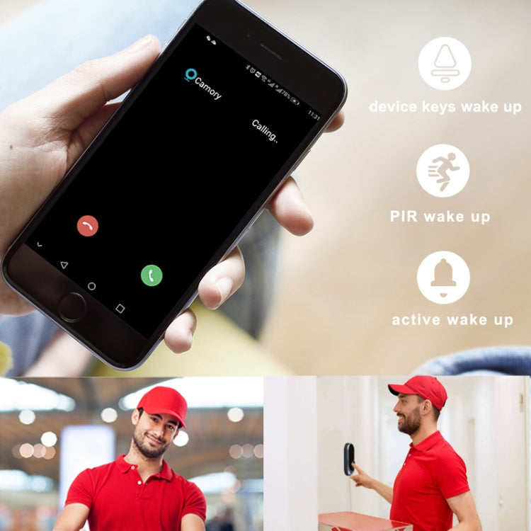 M200B WiFi ออดวิดีโอปุ่มสี่เหลี่ยมอัจฉริยะรองรับการตรวจจับการเคลื่อนไหวด้วยอินฟราเรด & อัตราการปรับตัว & อินเตอร์คอมสองทาง & รีโมท / PIR Wakeup, M200B
