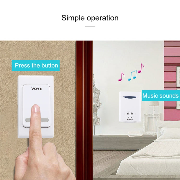 VOYE V006B Home Music รีโมทออดไร้สายพร้อมเสียงโพลีโฟนี 38 เสียง, V006B