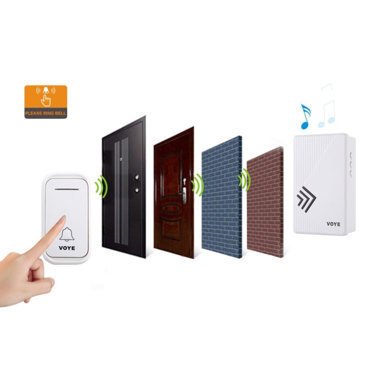 VOYE V022F Home Music รีโมทออดไร้สายพร้อมเสียงโพลีโฟนี 38 เสียง, V022F