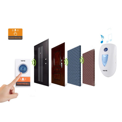 VOYE V003A Home Music รีโมทออดไร้สายพร้อมเสียงโพลีโฟนี 38 เสียง, ปลั๊ก US, V003A