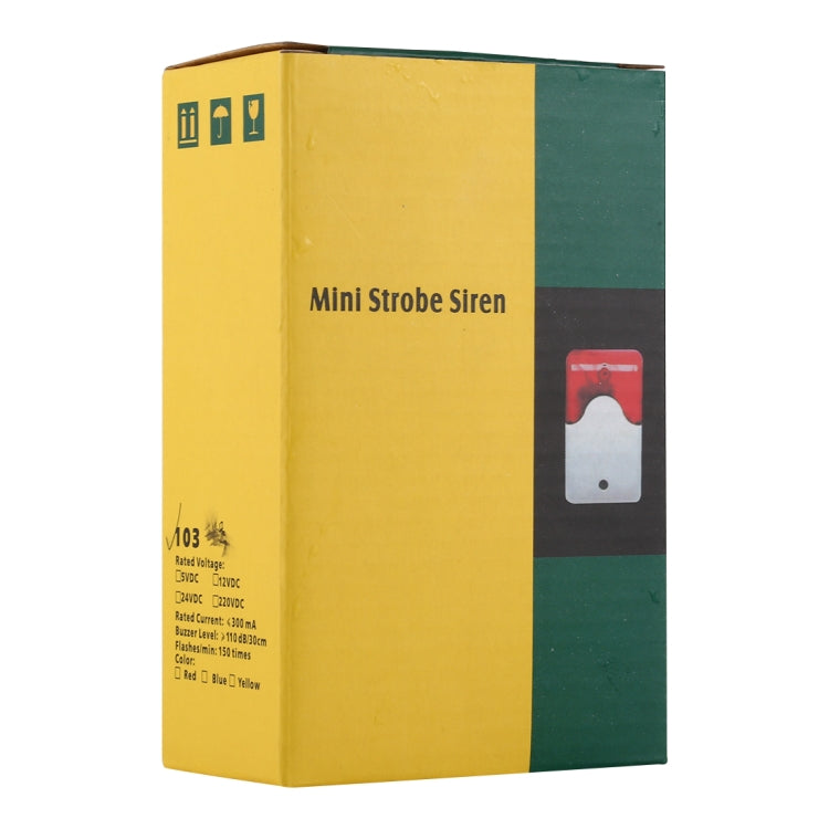 103 Mini Strobe Siren ระบบเตือนภัยการรักษาความปลอดภัยภายในบ้านที่ทนทาน