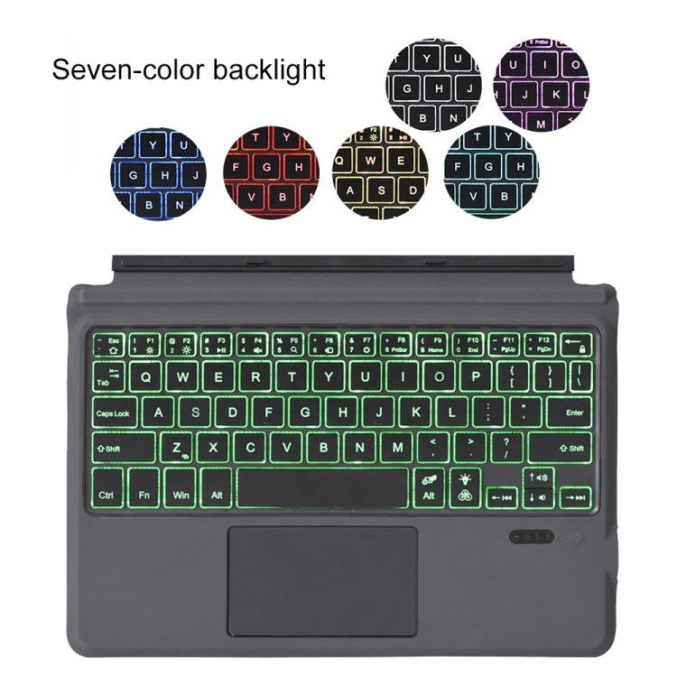 1087D Magnetic Colorful Backlight Bluetooth V3.0 Keyboard พร้อมทัชแพดสำหรับ Microsoft Surface GO