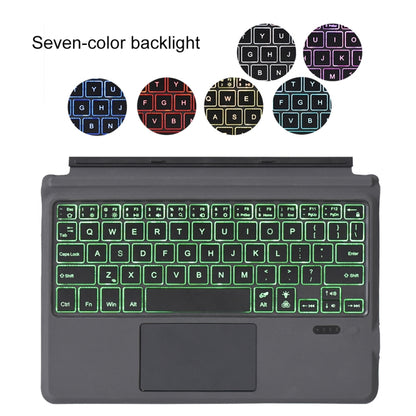 1087D Magnetic Colorful Backlight Bluetooth V3.0 Keyboard พร้อมทัชแพดสำหรับ Microsoft Surface GO