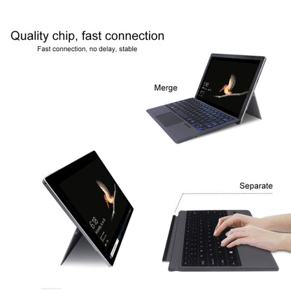 1087D Magnetic Colorful Backlight Bluetooth V3.0 Keyboard พร้อมทัชแพดสำหรับ Microsoft Surface GO