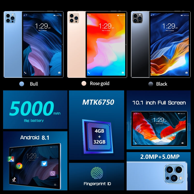 Android 8.1 MTK6750 Octa Core, รองรับ Dual SIM, WiFi, Bluetooth, GPS