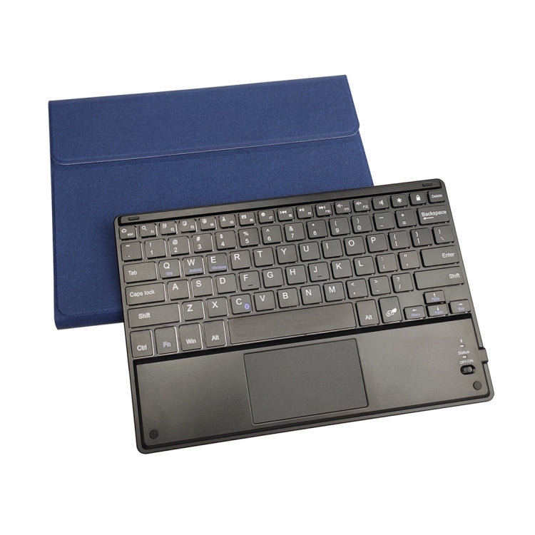 RK508C แป้นพิมพ์ Bluetooth พลาสติกแม่เหล็กที่ถอดออกได้พร้อมทัชแพด + เคสแท็บเล็ต TPU ลายผ้าไหมสำหรับ iPad 9.7 นิ้วพร้อมช่องเสียบปากกาและตัวยึด, RK508C