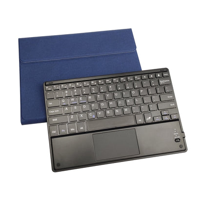 RK508C แป้นพิมพ์ Bluetooth พลาสติกแม่เหล็กที่ถอดออกได้พร้อมทัชแพด + เคสแท็บเล็ต TPU ลายผ้าไหมสำหรับ iPad 9.7 นิ้วพร้อมช่องเสียบปากกาและตัวยึด, RK508C