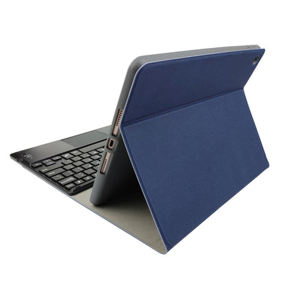 RK508C แป้นพิมพ์ Bluetooth พลาสติกแม่เหล็กที่ถอดออกได้พร้อมทัชแพด + เคสแท็บเล็ต TPU ลายผ้าไหมสำหรับ iPad 9.7 นิ้วพร้อมช่องเสียบปากกาและตัวยึด, RK508C