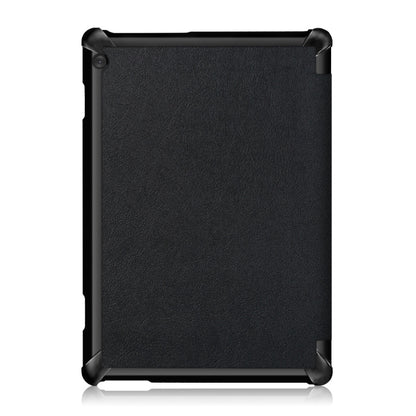 ซองหนังพลิกเปลี่ยนรูปพื้นผิวคัสเตอร์ 3 พับสำหรับ Lenovo Tab M10 TB-X605F / X505F