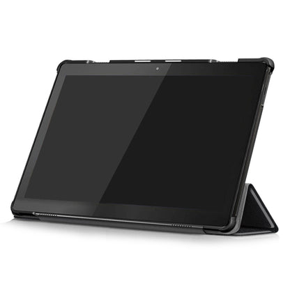 ซองหนังพลิกเปลี่ยนรูปพื้นผิวคัสเตอร์ 3 พับสำหรับ Lenovo Tab M10 TB-X605F / X505F