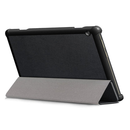 ซองหนังพลิกเปลี่ยนรูปพื้นผิวคัสเตอร์ 3 พับสำหรับ Lenovo Tab M10 TB-X605F / X505F