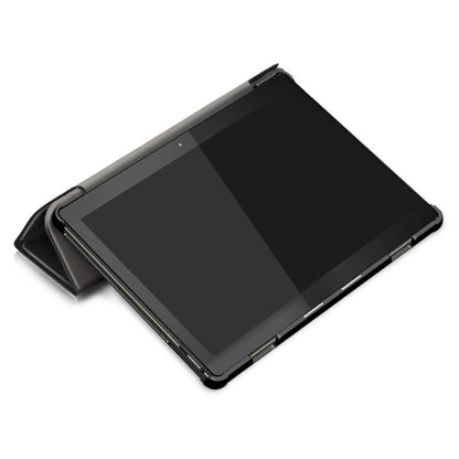 ซองหนังพลิกเปลี่ยนรูปพื้นผิวคัสเตอร์ 3 พับสำหรับ Lenovo Tab M10 TB-X605F / X505F