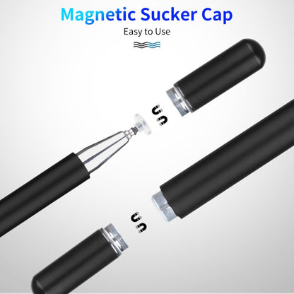 JD01 Universal Magnetic Pen Cap + Disc + ปากกาสไตลัสหัวปากกาสำรองสำหรับแท็บเล็ตอัจฉริยะและโทรศัพท์มือถือ