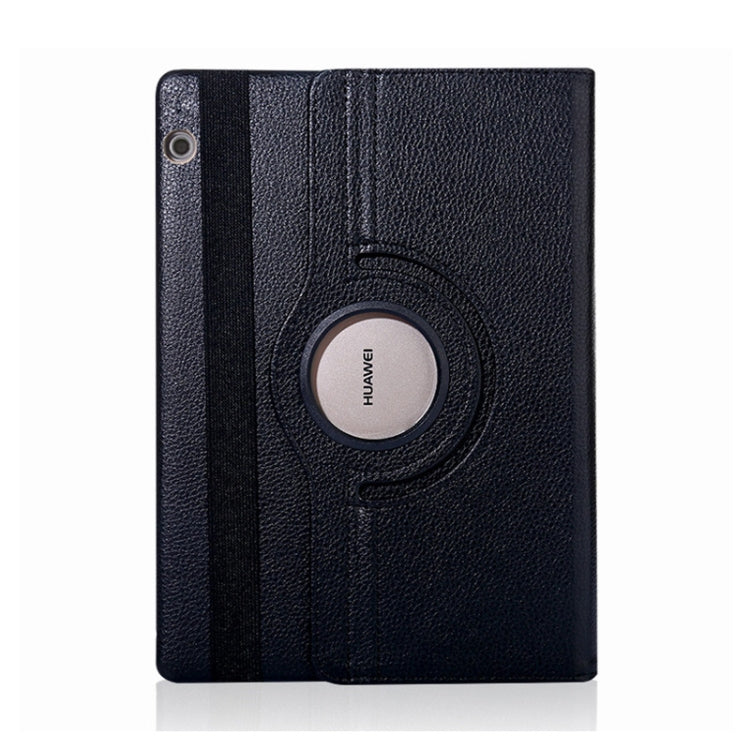 ซองหนังหมุนได้ 360 องศาเนื้อลิ้นจี่แนวนอนสำหรับ Huawei MediaPad T5 10.1 พร้อมตัวยึด, For MediaPad T5 10.1