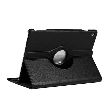 ซองหนังหมุนได้ 360 องศาเนื้อลิ้นจี่แนวนอนสำหรับ Huawei MediaPad T5 10.1 พร้อมตัวยึด, For MediaPad T5 10.1