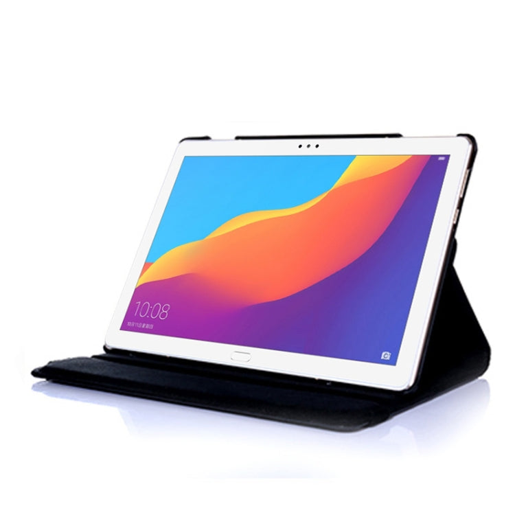 ซองหนังหมุนได้ 360 องศาเนื้อลิ้นจี่แนวนอนสำหรับ Huawei MediaPad T5 10.1 พร้อมตัวยึด, For MediaPad T5 10.1