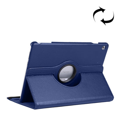 ซองหนังหมุนได้ 360 องศาเนื้อลิ้นจี่แนวนอนสำหรับ Huawei MediaPad T5 10.1 พร้อมตัวยึด, For MediaPad T5 10.1