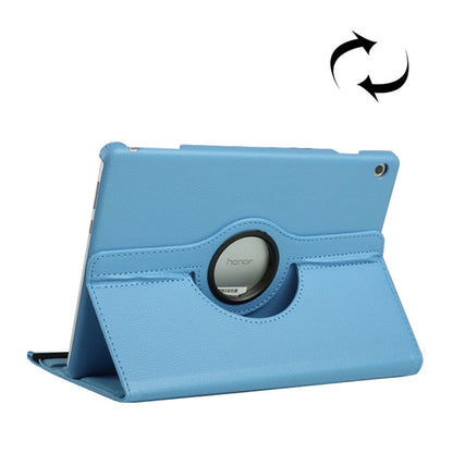 ซองหนังหมุนได้ 360 องศาเนื้อลิ้นจี่แนวนอนสำหรับ Huawei MediaPad T5 10.1 พร้อมตัวยึด, For MediaPad T5 10.1
