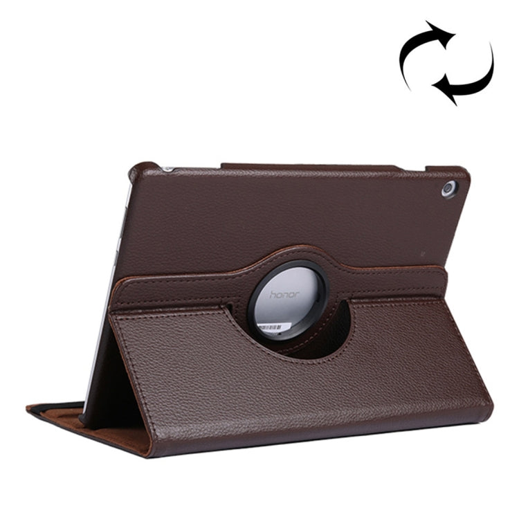ซองหนังหมุนได้ 360 องศาเนื้อลิ้นจี่แนวนอนสำหรับ Huawei MediaPad T5 10.1 พร้อมตัวยึด, For MediaPad T5 10.1