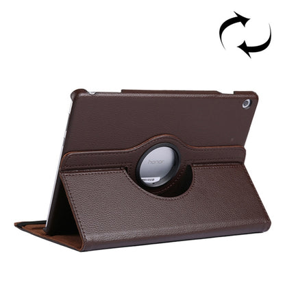 ซองหนังหมุนได้ 360 องศาเนื้อลิ้นจี่แนวนอนสำหรับ Huawei MediaPad T5 10.1 พร้อมตัวยึด, For MediaPad T5 10.1