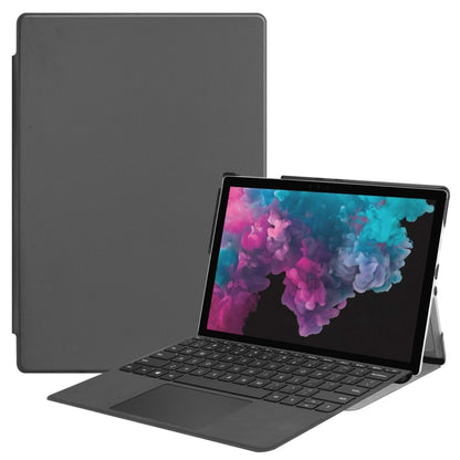 ซองหนัง PU พลิกแนวนอนพื้นผิวคัสเตอร์สำหรับ Microsoft Surface Pro 4 / 5 / 6 / 7 12.3 นิ้วพร้อมตัวยึดและช่องเสียบปากกา