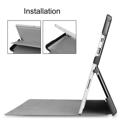 ซองหนัง PU พลิกแนวนอนพื้นผิวคัสเตอร์สำหรับ Microsoft Surface Pro 4 / 5 / 6 / 7 12.3 นิ้วพร้อมตัวยึดและช่องเสียบปากกา