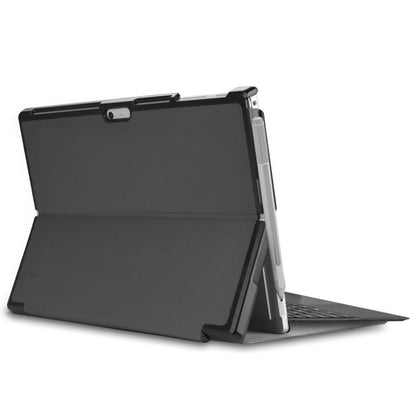 ซองหนัง PU พลิกแนวนอนพื้นผิวคัสเตอร์สำหรับ Microsoft Surface Pro 4 / 5 / 6 / 7 12.3 นิ้วพร้อมตัวยึดและช่องเสียบปากกา