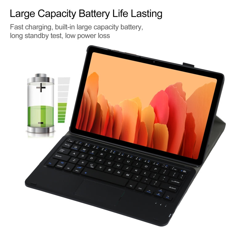 A500-A แป้นพิมพ์บลูทูธที่ถอดออกได้ Ultrathin เคสแท็บเล็ตหนังพลิกแนวนอนพร้อมทัชแพดและตัวยึดสำหรับ Samsung Galaxy Tab A7 10.4 (2020) T500 / T505, For Samsung Galaxy Tab A7 10.4 (2020)