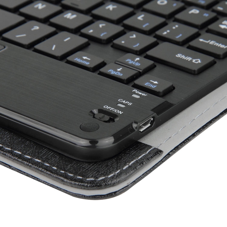 ซองหนังคีย์บอร์ด Bluetooth แม่เหล็กที่ถอดออกได้สากลพร้อมทัชแพดและตัวยึดสำหรับ IOS และ Android และ Windows แท็บเล็ตพีซีขนาด 7 นิ้ว