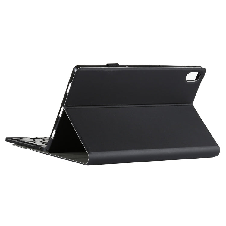 AM12 2 in 1 คีย์บอร์ดบลูทูธแบบถอดได้ + เคสแท็บเล็ตหนังป้องกันพร้อมตัวยึดสำหรับ Lenovo Tab P11 (Tab-J606F), AM12