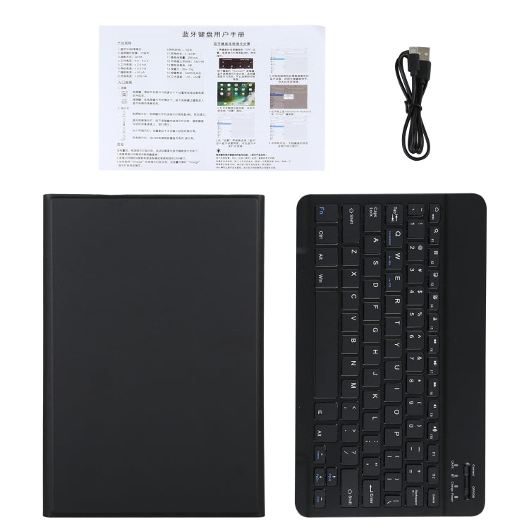AM12 2 in 1 คีย์บอร์ดบลูทูธแบบถอดได้ + เคสแท็บเล็ตหนังป้องกันพร้อมตัวยึดสำหรับ Lenovo Tab P11 (Tab-J606F), AM12