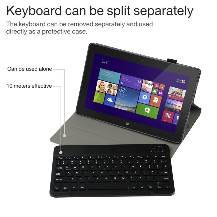 AM12 2 in 1 คีย์บอร์ดบลูทูธแบบถอดได้ + เคสแท็บเล็ตหนังป้องกันพร้อมตัวยึดสำหรับ Lenovo Tab P11 (Tab-J606F), AM12