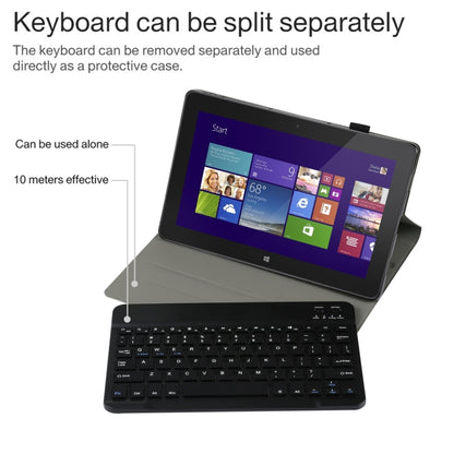 AM12 2 in 1 คีย์บอร์ดบลูทูธแบบถอดได้ + เคสแท็บเล็ตหนังป้องกันพร้อมตัวยึดสำหรับ Lenovo Tab P11 (Tab-J606F), AM12
