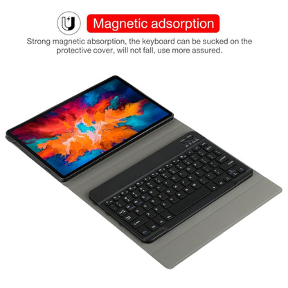AM13 2 in 1 คีย์บอร์ดบลูทูธแบบถอดได้ + เคสแท็บเล็ตหนังป้องกันพร้อมตัวยึดสำหรับ Lenovo Tab P11 Pro (TB-XJ706F), AM13
