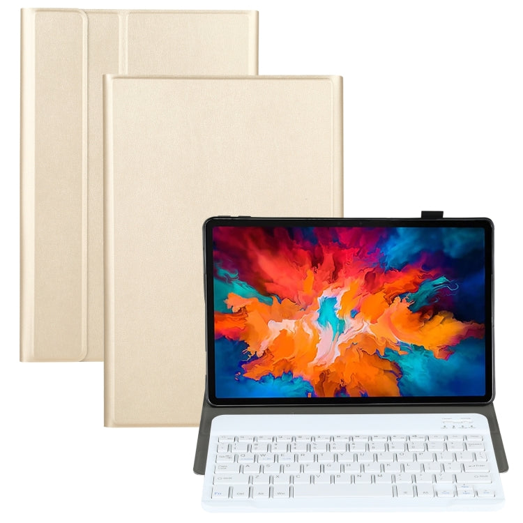 AM13 2 in 1 คีย์บอร์ดบลูทูธแบบถอดได้ + เคสแท็บเล็ตหนังป้องกันพร้อมตัวยึดสำหรับ Lenovo Tab P11 Pro (TB-XJ706F), AM13
