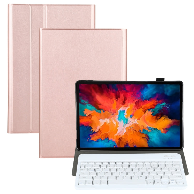 AM13 2 in 1 คีย์บอร์ดบลูทูธแบบถอดได้ + เคสแท็บเล็ตหนังป้องกันพร้อมตัวยึดสำหรับ Lenovo Tab P11 Pro (TB-XJ706F), AM13