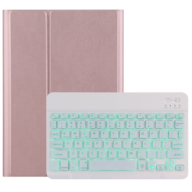 DY-M10ReL-S คีย์บอร์ดบลูทูธแบบถอดได้ 2 in 1 + เคสแท็บเล็ตหนังป้องกันพร้อมไฟพื้นหลังและตัวยึดสำหรับ Lenovo Tab M10 FHD REL, For Lenovo Tab M10 FHD REL