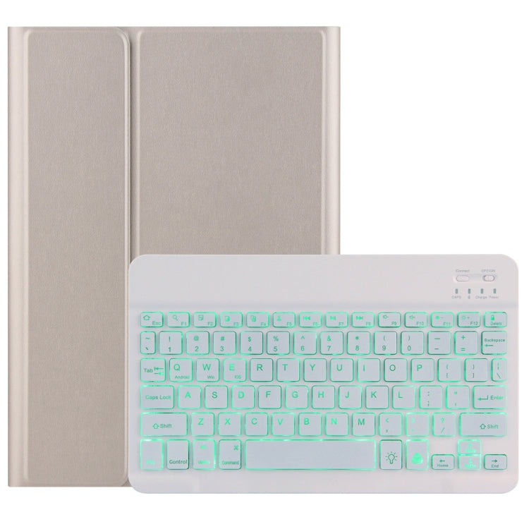 DY-E10 คีย์บอร์ดบลูทูธแบบถอดได้ 2 in 1 + เคสแท็บเล็ตหนังป้องกันพร้อมไฟพื้นหลังและตัวยึดสำหรับ Lenovo Tab E10, For Lenovo Tab E10
