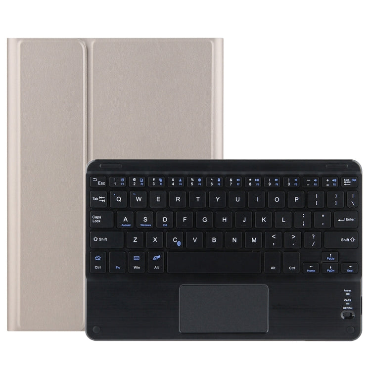DY-M10ReL-C 2 in 1 คีย์บอร์ดบลูทูธแบบถอดได้ + เคสแท็บเล็ตหนังป้องกันพร้อมทัชแพดและตัวยึดสำหรับ Lenovo Tab M10 FHD REL, For Lenovo Tab M10 FHD REL
