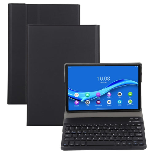AM10 2 in 1 คีย์บอร์ดบลูทูธแบบถอดได้ + เคสแท็บเล็ตหนังป้องกันพร้อมตัวยึดสำหรับ Lenovo M10 FHD Plus 10.3 นิ้ว, AM10